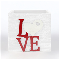 Base Mad. LOVE 12x12x11cm Branca (Un)